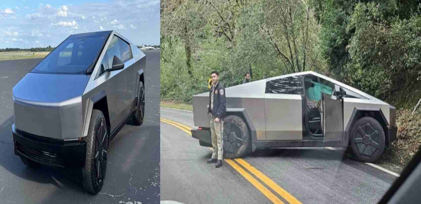 Tesla Cybertruck first crash on a public road