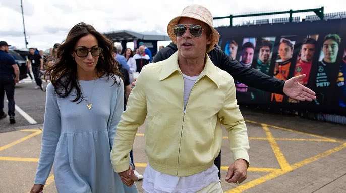 Brad Pitt and Ines de Ramon's Relationship Viral Pic! They Make a Public Appearance Together at the British Grand Prix